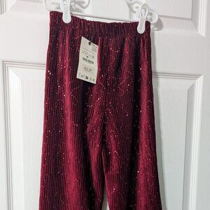 Girls panne velvet pants